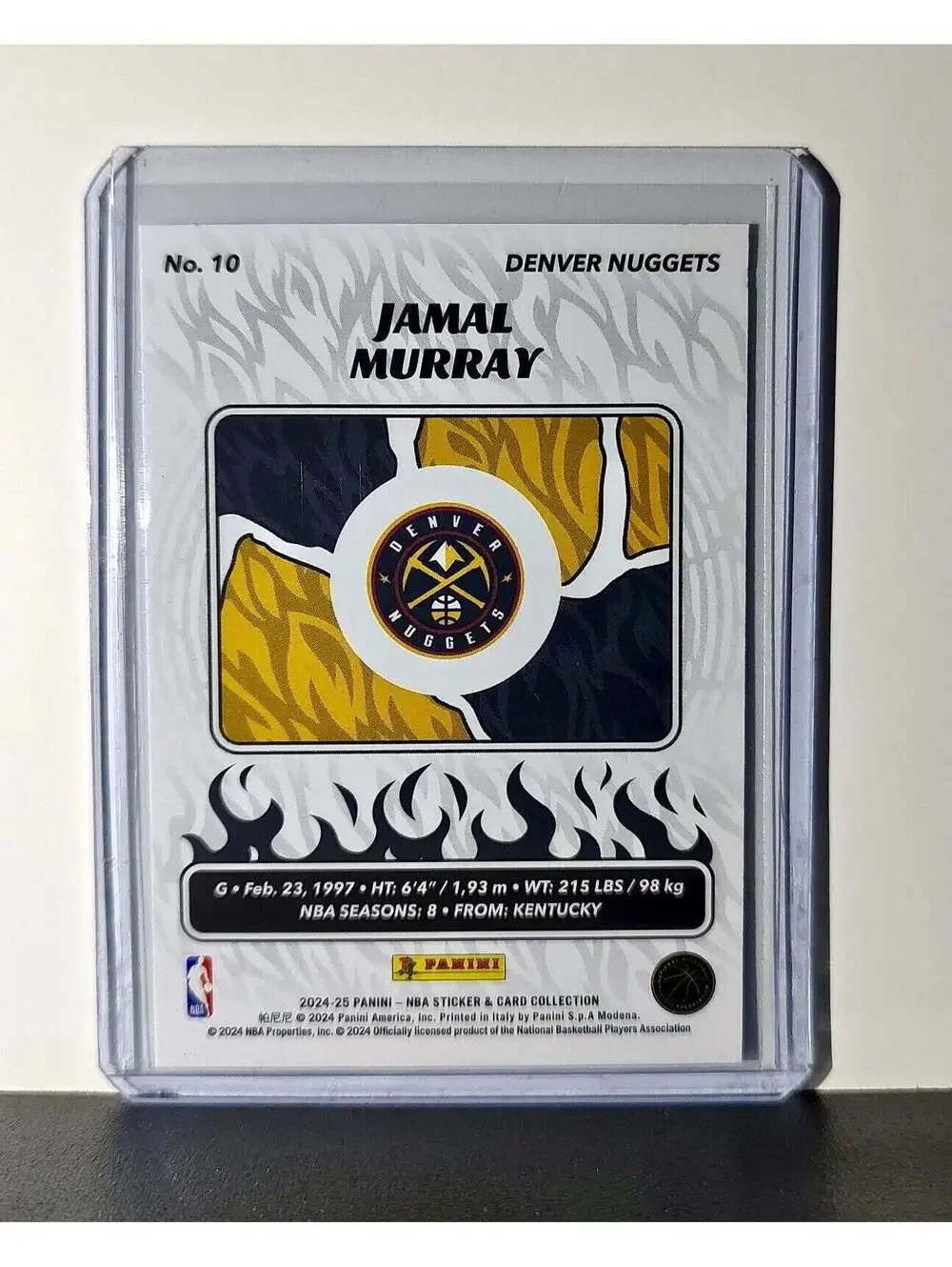 Jamal Murray 2024-25 Panini NBA #10 Foil Sticker Card Denver Nuggets